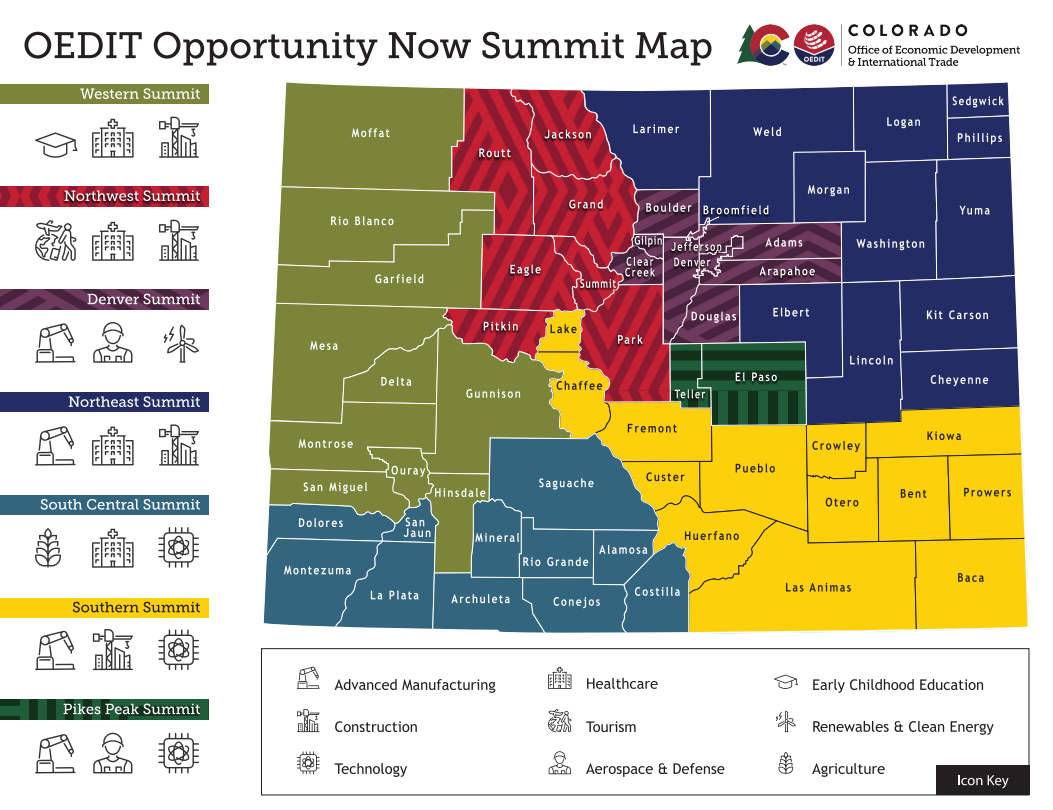 Opportunity Now Summit Map of Colorado