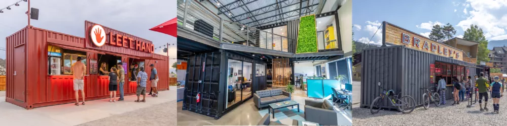 Repurposed shipping containers by ROXBOX