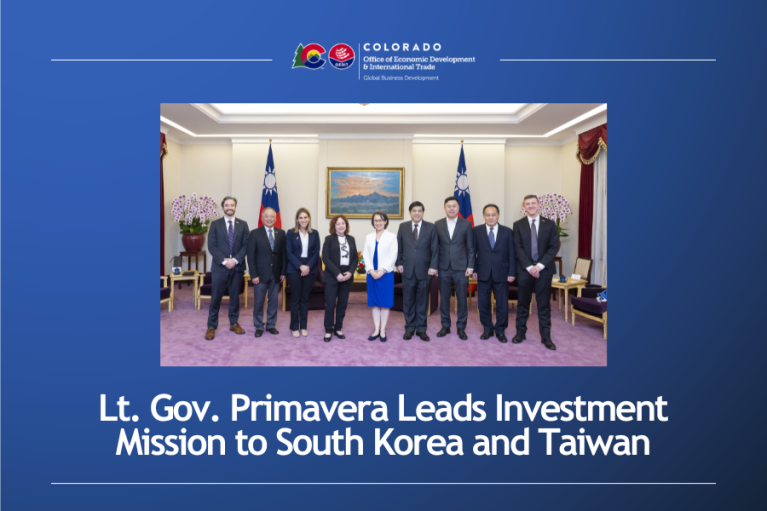 Press release graphic showing delegation members and political leaders on the trip to South Kourea/Taiwan