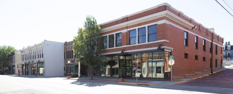 Historic brick building in downtown Trinidad