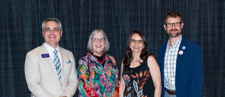 2025 Governor's Creative Leadership Award with Dana Valdez Maesta, Andrew Sanchez, Cindy and David Starr standing with CCI Director Josh Blanchard