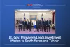 Press release graphic showing delegation members and political leaders on the trip to South Kourea/Taiwan